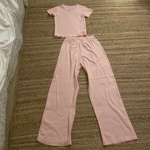 NWT - Daily Drills Pink Pointelle Set